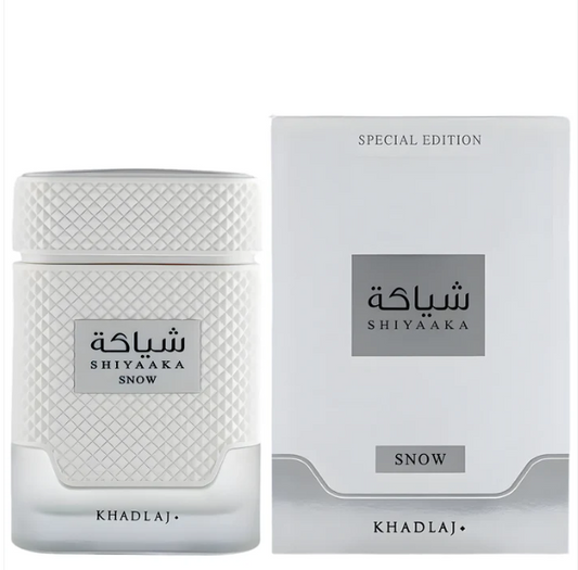 Shiyaaka Snow 100ml EDP by Khadlaj – Arabic Perfume UK | Long Lasting Luxury Fragrance for Men & Women